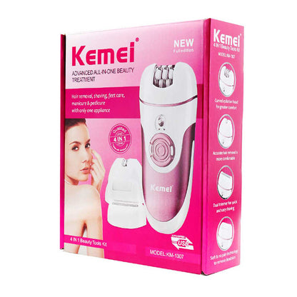 Kemei 3 in 1 Electric Shaver Epilator Rose Cosmetics