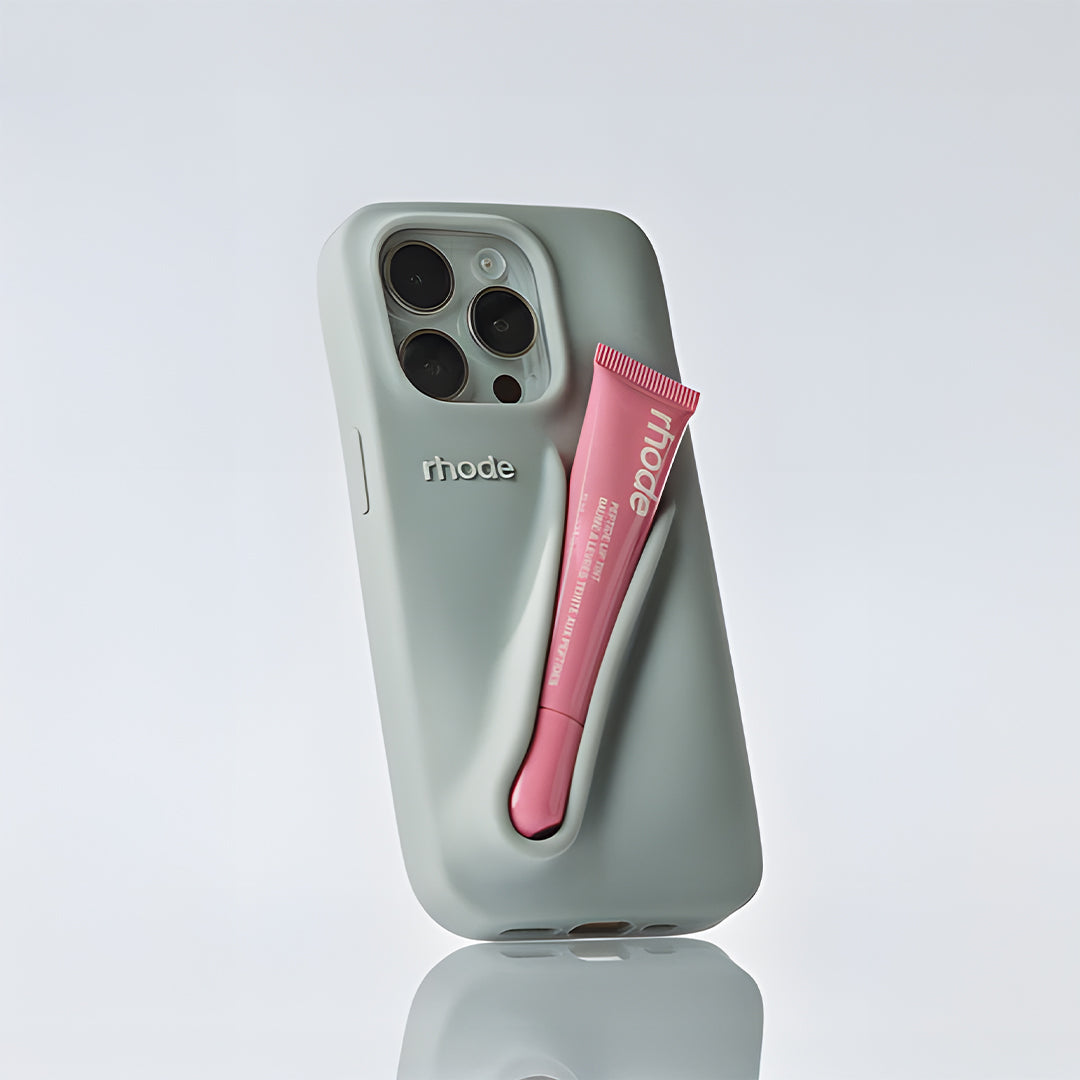 Rhode lip gloss + IPH 15 PRO Case Rose Cosmetics