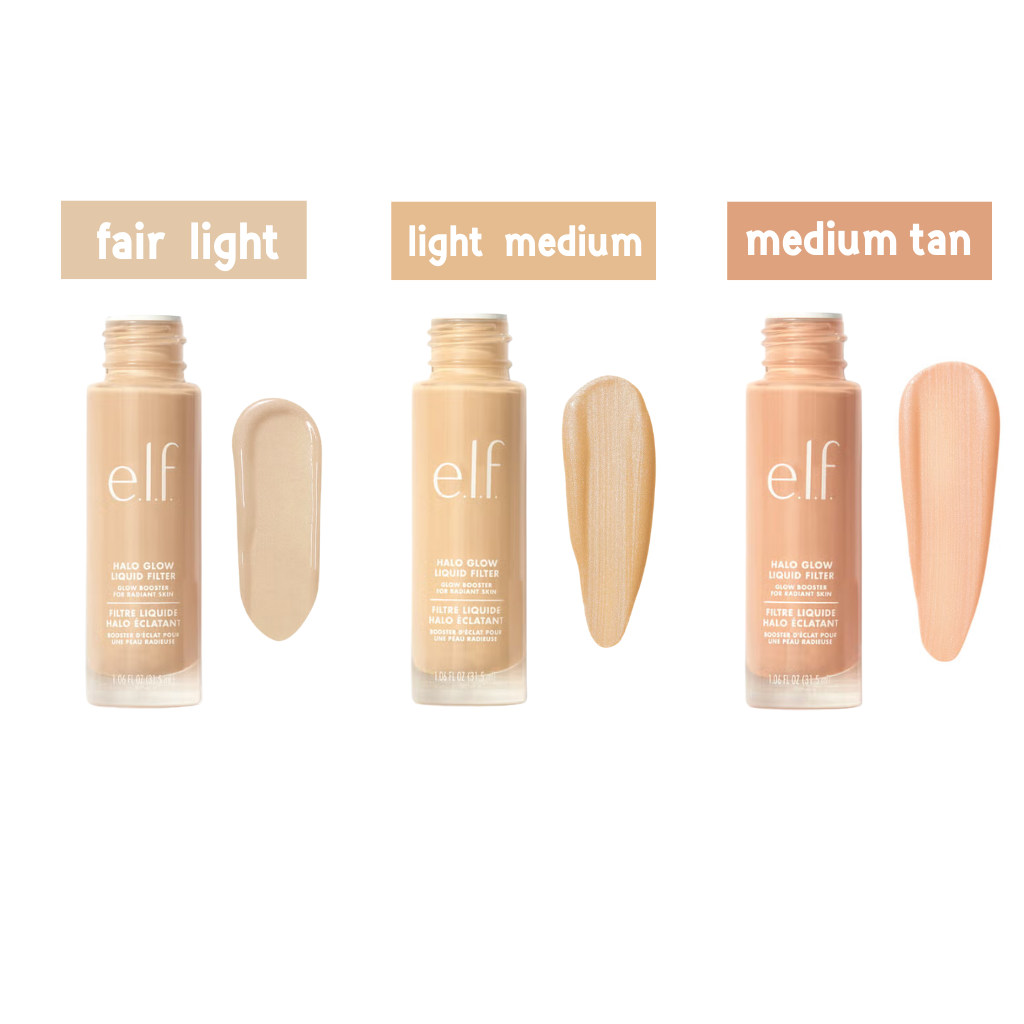e.l.f Halo Glow liquid filter Rose Cosmetics