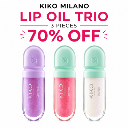 KIKO Milano Lip Oil Trio – 3 Pieces | 70% OFF