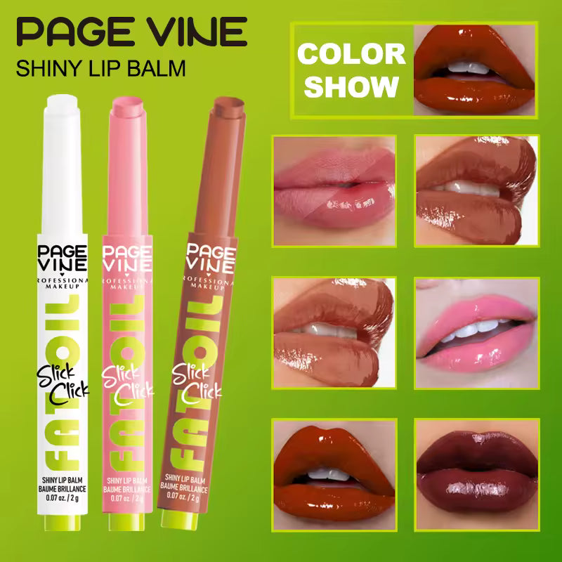 Page Vine Fat Oil Shiny Lip Balm - Buy 1 Get 1 Free Rose Cosmetics