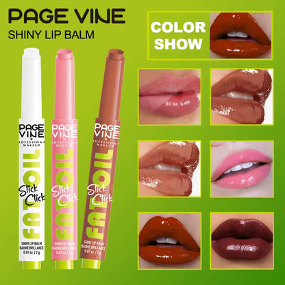 Page Vine Fat Oil Shiny Lip Balm - Buy 1 Get 1 Free Rose Cosmetics