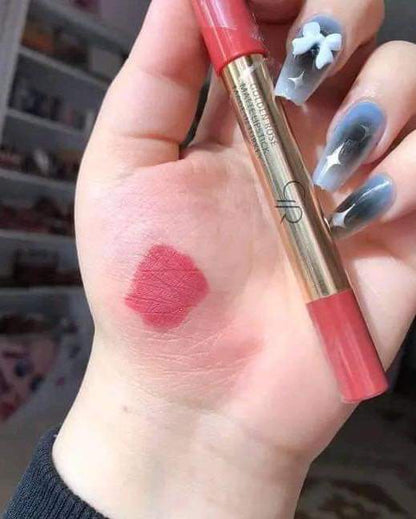 12 Colors Golden Rose Clear Lipstick Pencil Set - Rouge